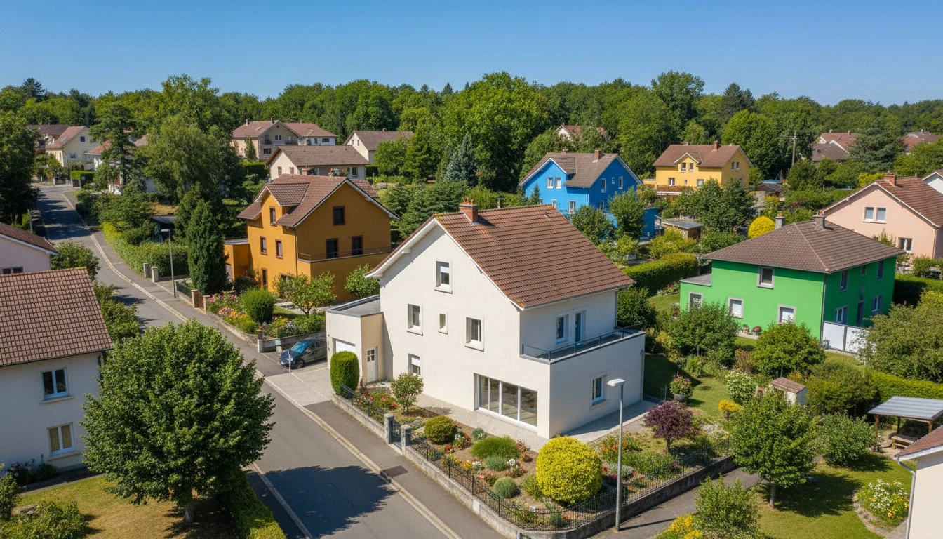 Maison neuve avec plâtre et peinture finis